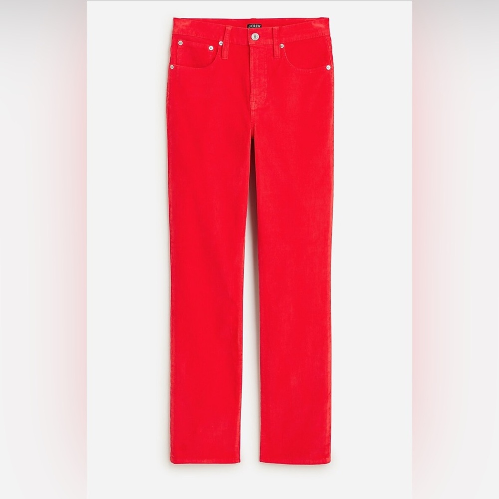 J Crew festival red slim corduroy pants 25